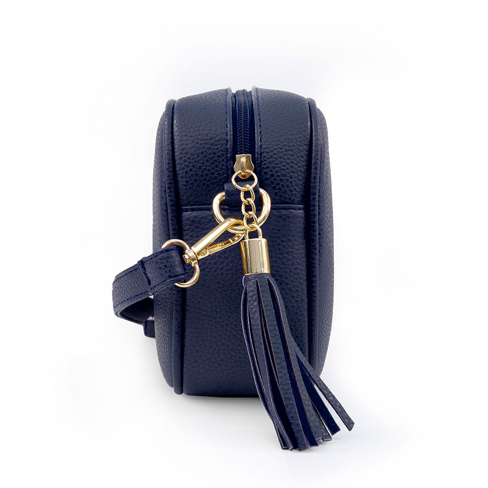 Personalised Luxury Crossbody Bag in Navy – view 7