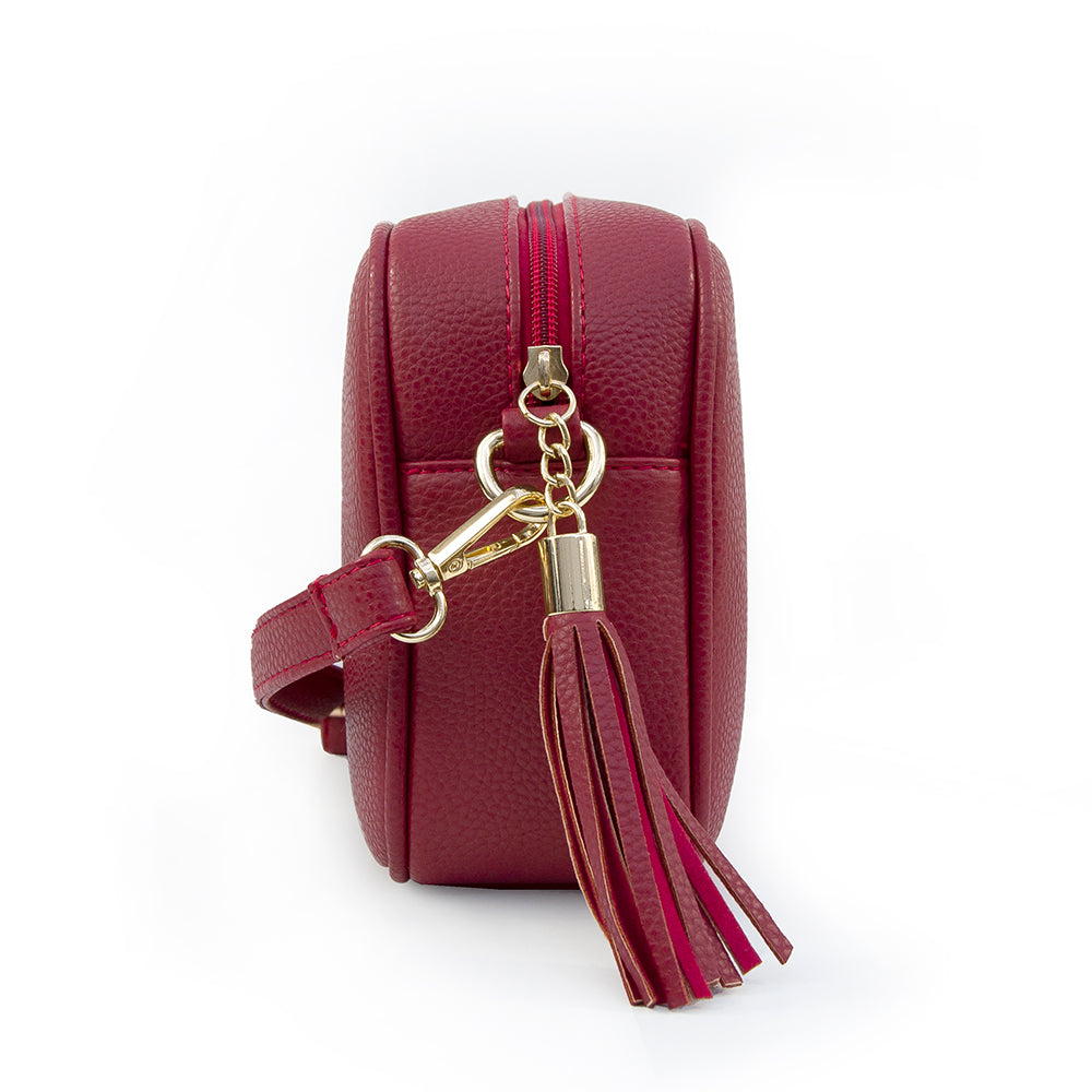 Personalised Luxury Crossbody Bag in Red – view 6