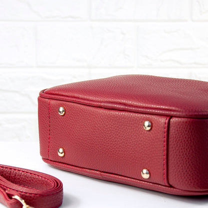 Personalised Luxury Crossbody Bag in Red – view 11