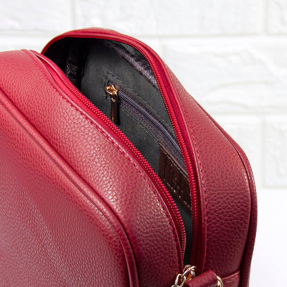 Personalised Luxury Crossbody Bag in Red – view 7