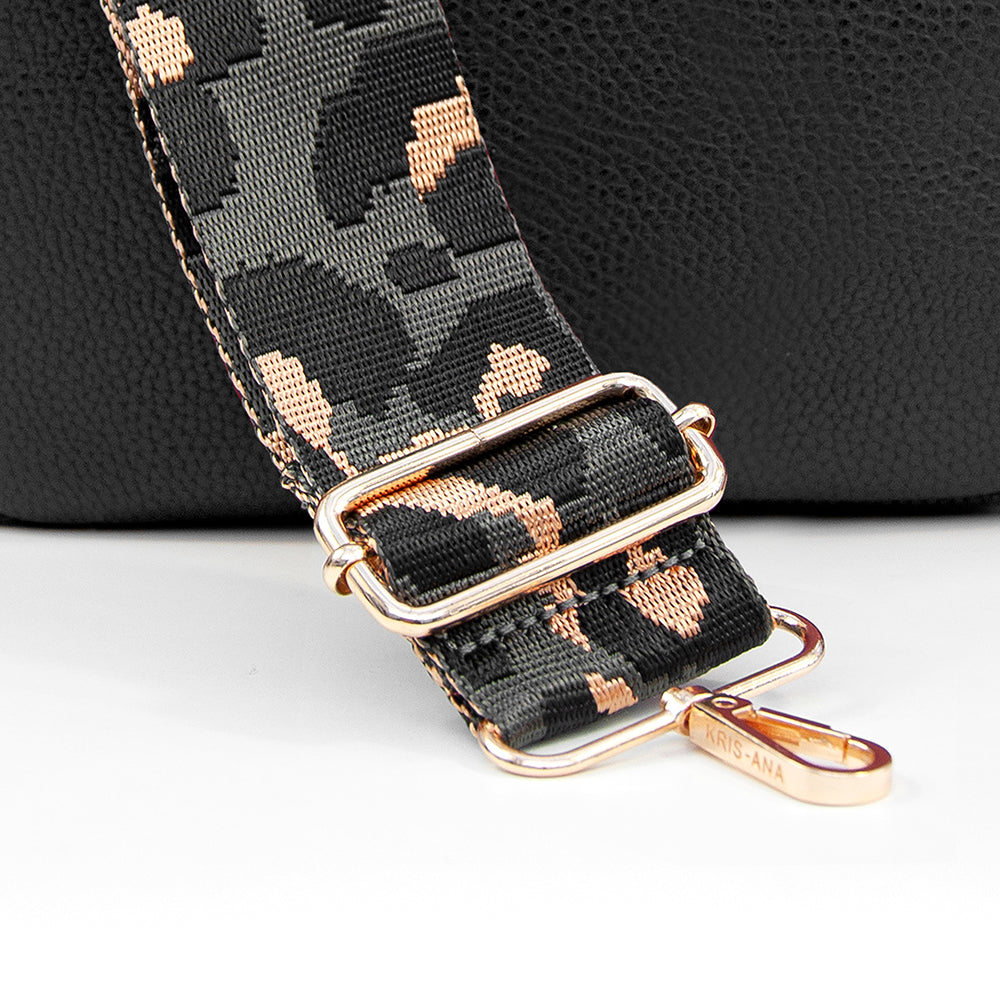 Personalised Luxury Crossbody Bag in Black – view 9
