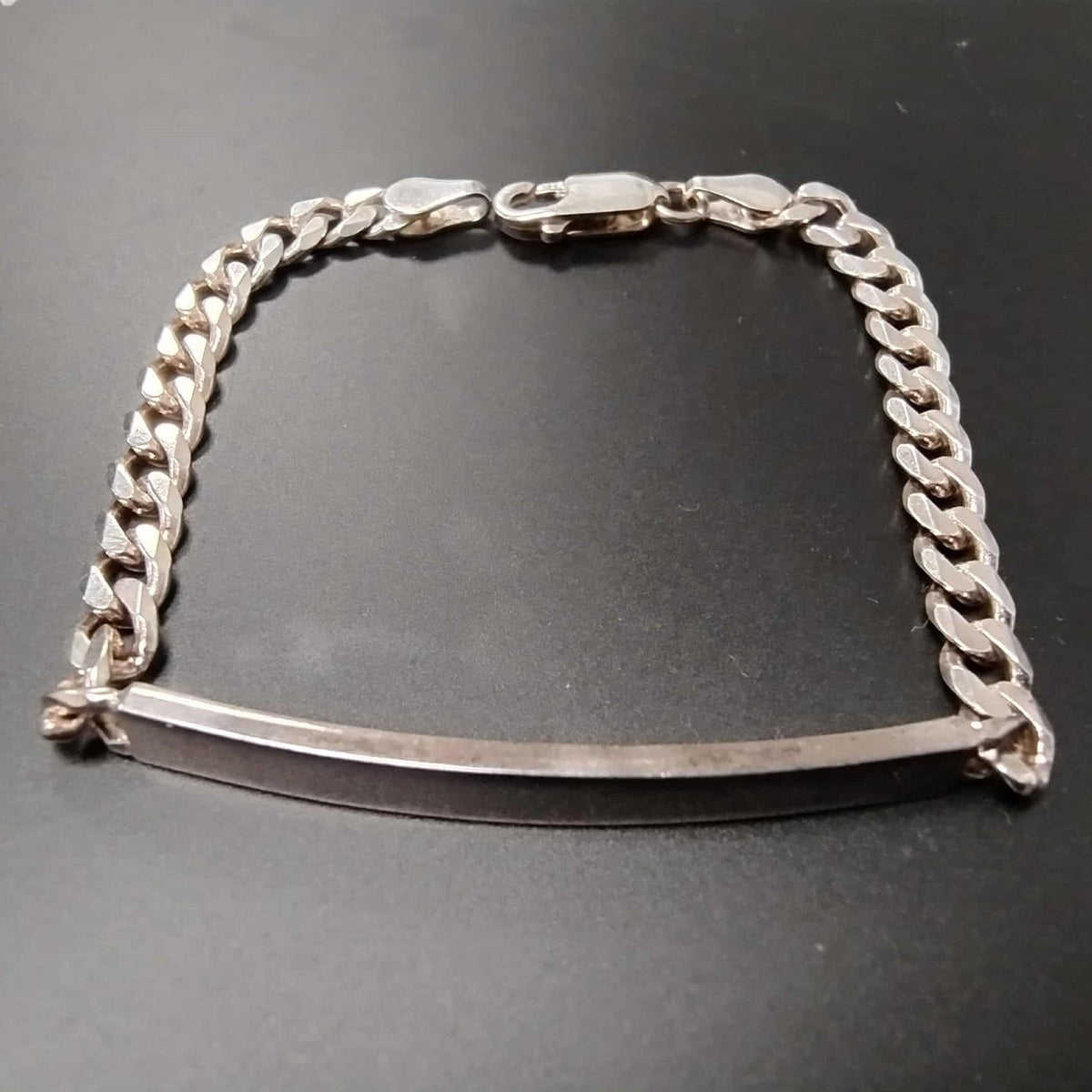 Personalised Child's Sterling Silver Chain and Link Bracelet