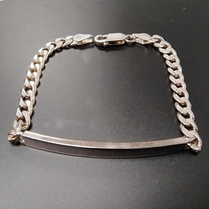 Personalised Child's Sterling Silver Chain and Link Bracelet