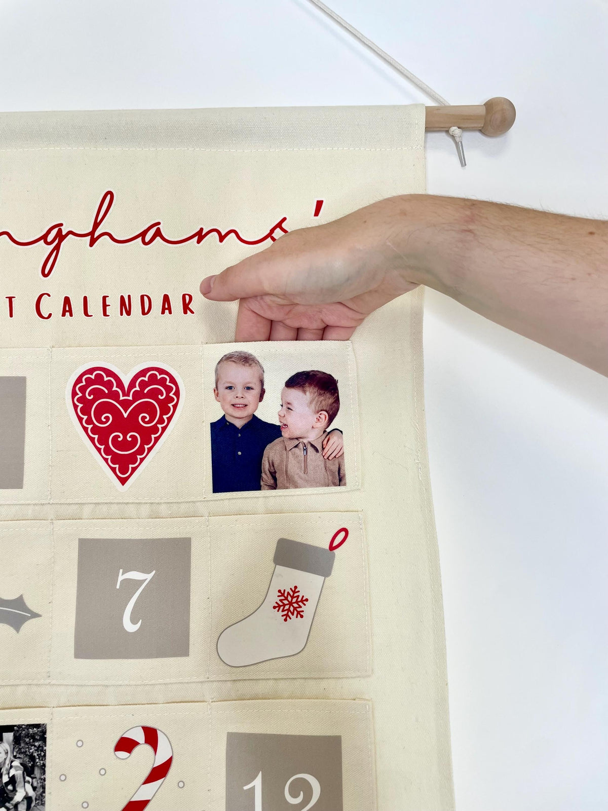 Personalised family advent calendar with family photos – view 7
