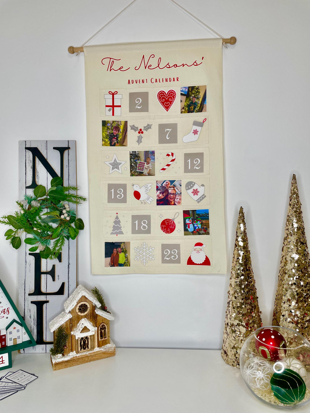 Personalised family advent calendar with family photos – view 4