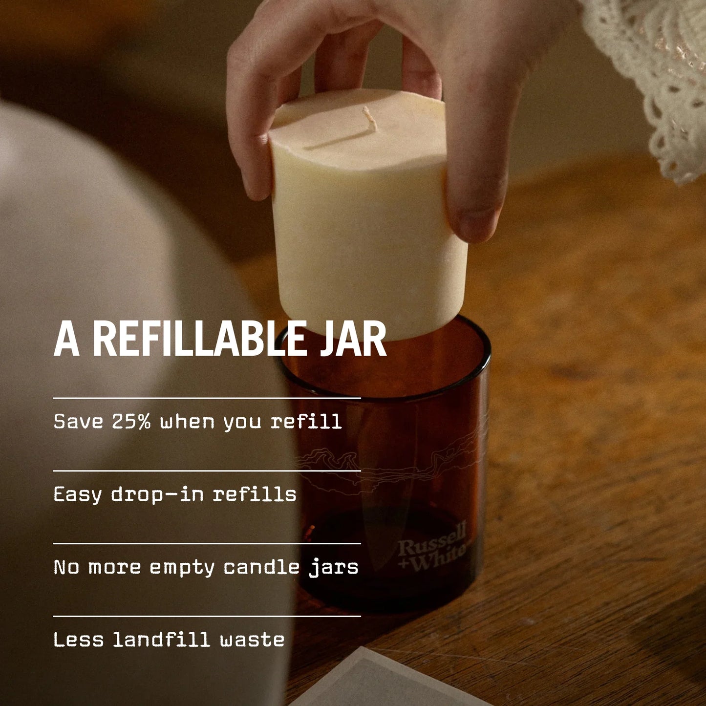 Sugi Scented Candle & Refill
