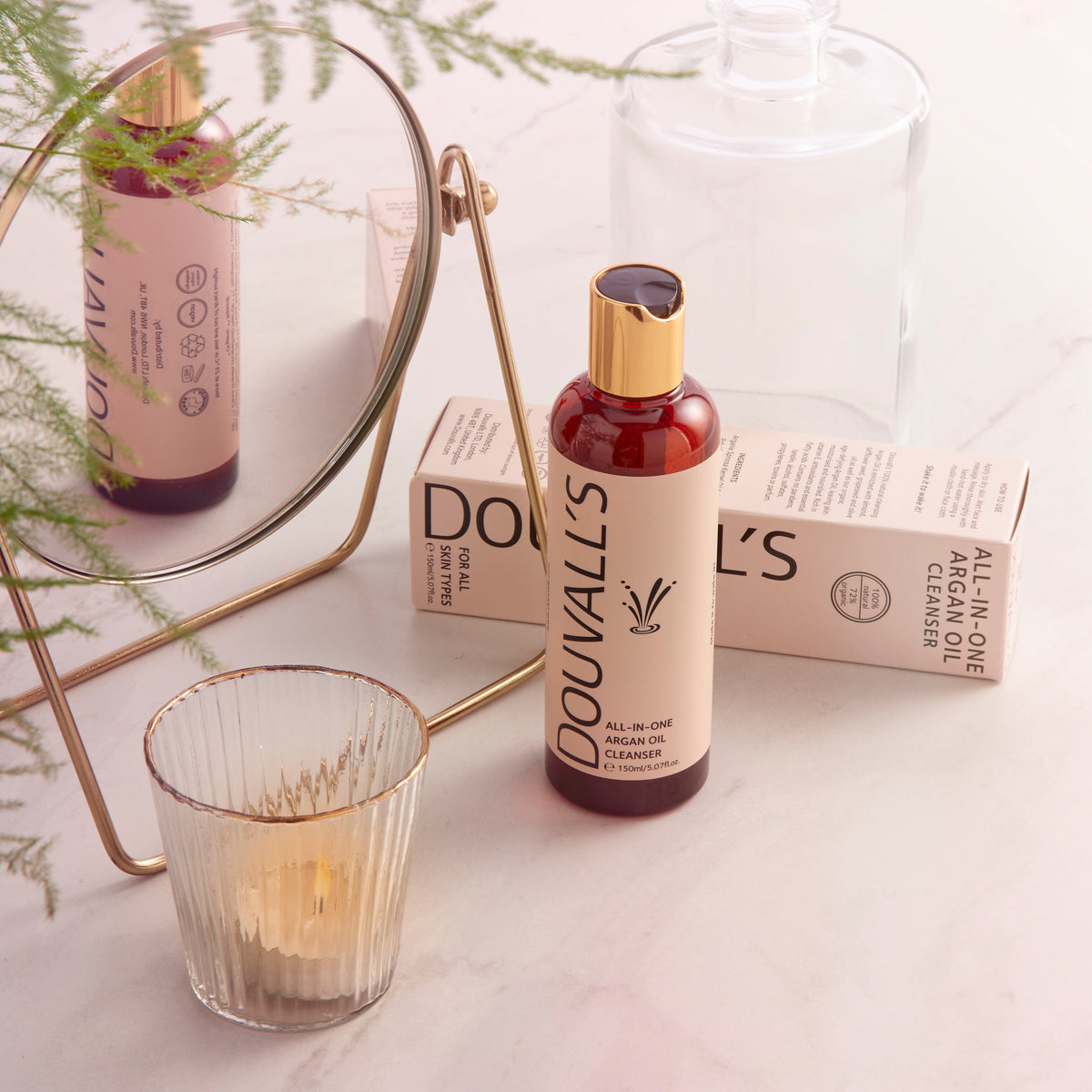 Luxury Argan Gift Set containing 150ml argan cleanser and 50ml organic first cold pressed argan oil – view 4