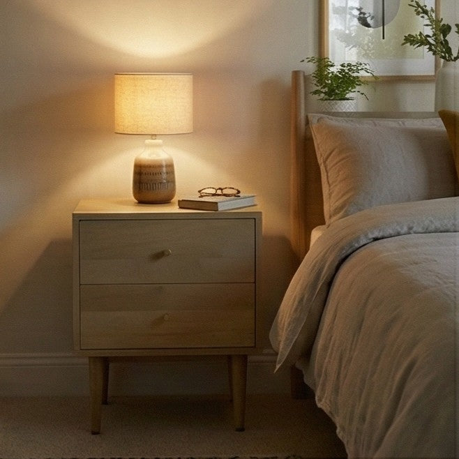 Minimalist Mango Wood Oslo Bedside Table
