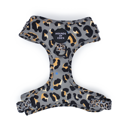 Steel Leopard Khaki/Grey Dog Harness, Collar & Lead