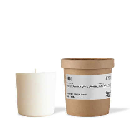 Sugi Scented Candle, Refill & Reed Diffuser – view 2