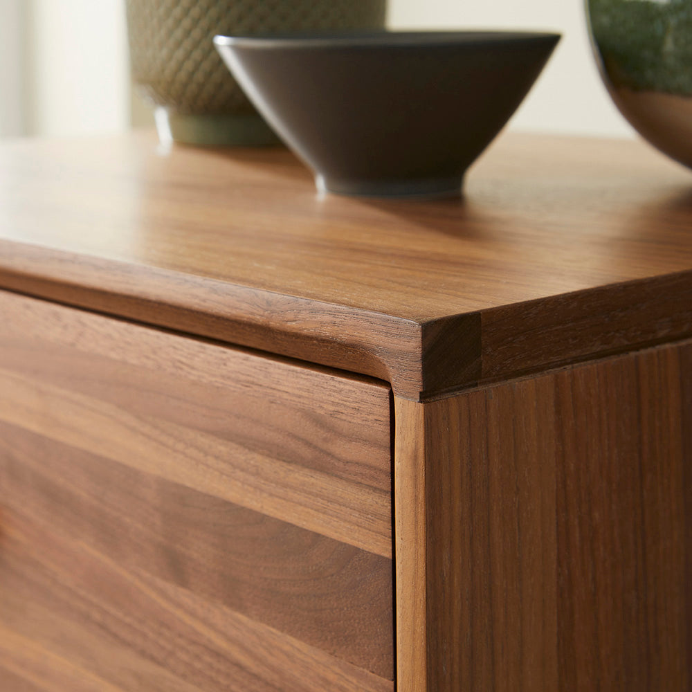Wright Walnut Tallboy Chest of 5 Drawers – view 4