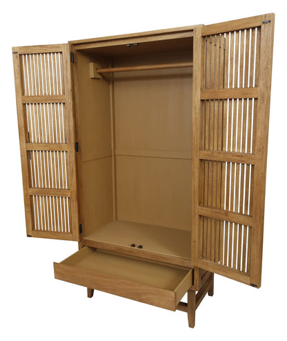 Melia Light Oak Wardrobe with Drawer