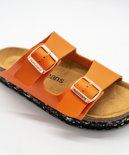 Tropic Recycled Vegan Leather Sandal - Orange – view 4