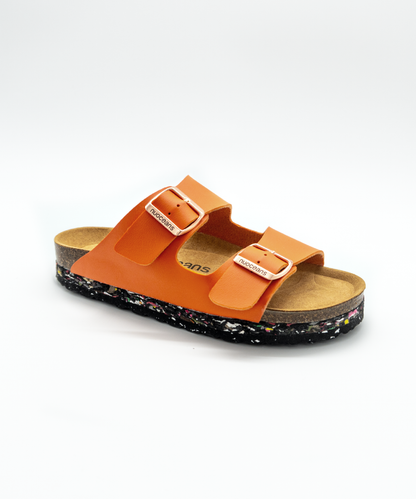 Tropic Recycled Vegan Leather Sandal - Orange – view 3