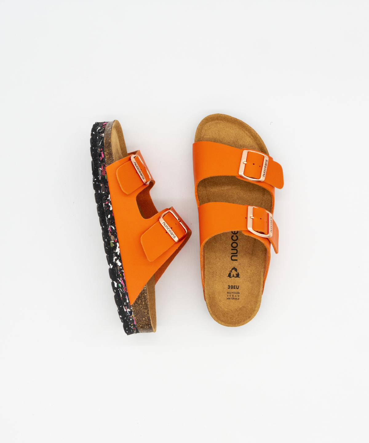 Tropic Recycled Vegan Leather Sandal - Orange – view 2