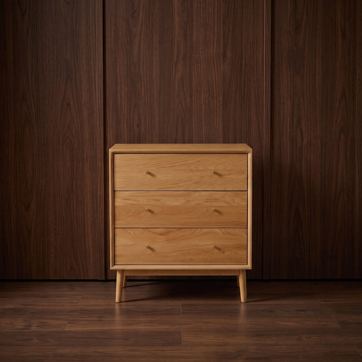Wright Oak Chest of 3 Drawers – view 5