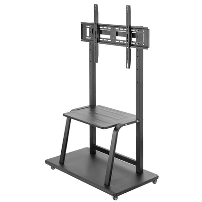ProperAV Mobile TV Trolley Stand on Wheels for 37" - 100" Screens (150kg Capacity / Vesa Max. 800x600)