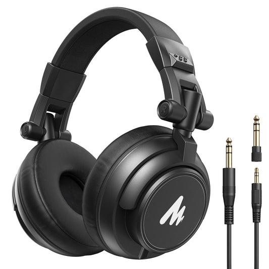 Maono Studio Closed Back Dynamic Headphones with 3.5mm & 6.35mm Jack Plug