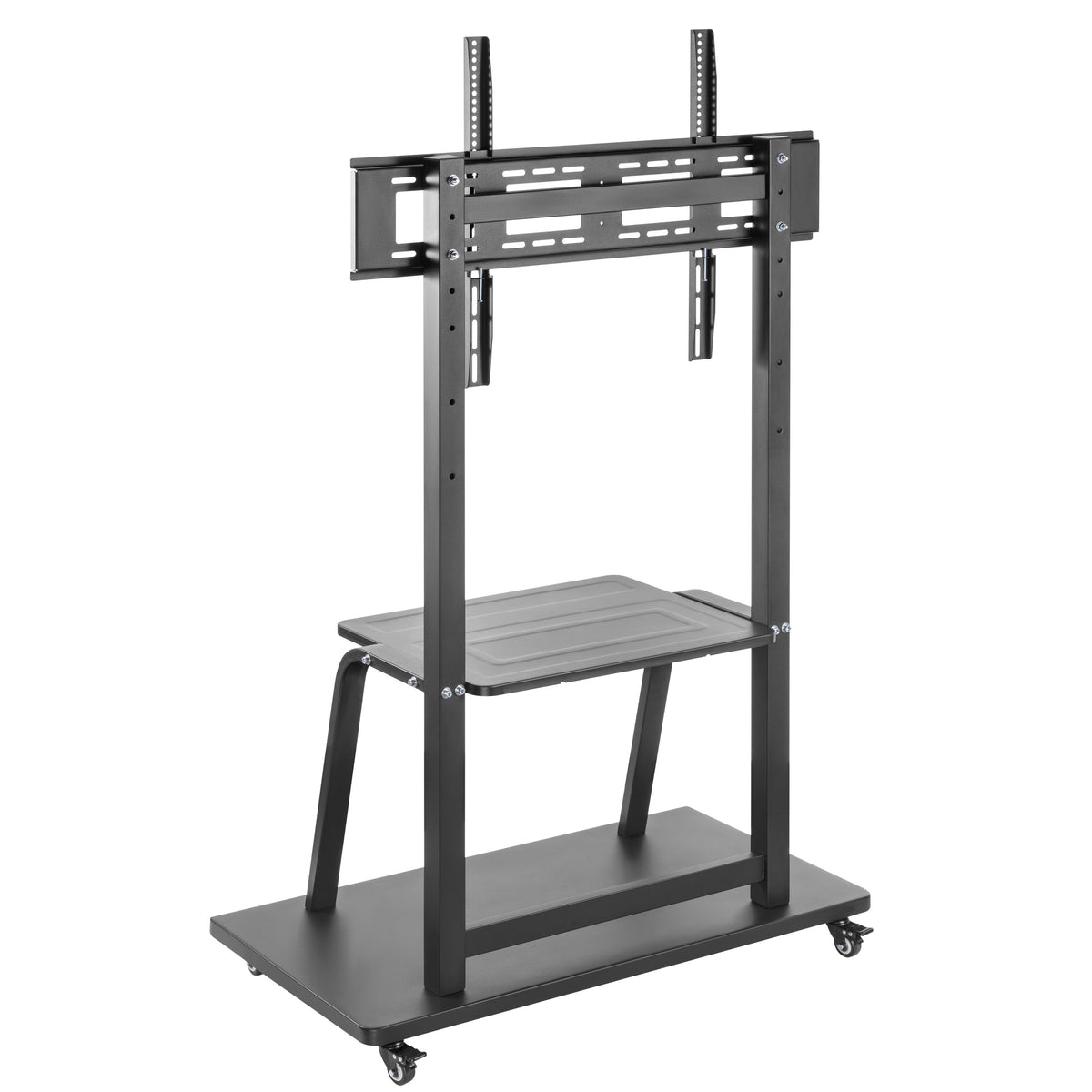 ProperAV Mobile TV Trolley Stand on Wheels for 37" - 100" Screens (150kg Capacity / Vesa Max. 800x600) – view 8