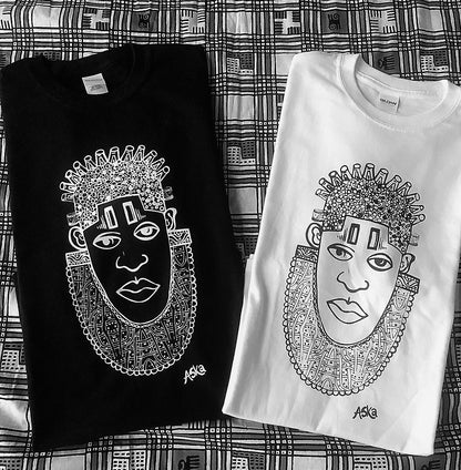 IDIA ART EARTH POSITIVE TEE- WHITE ON BLACK