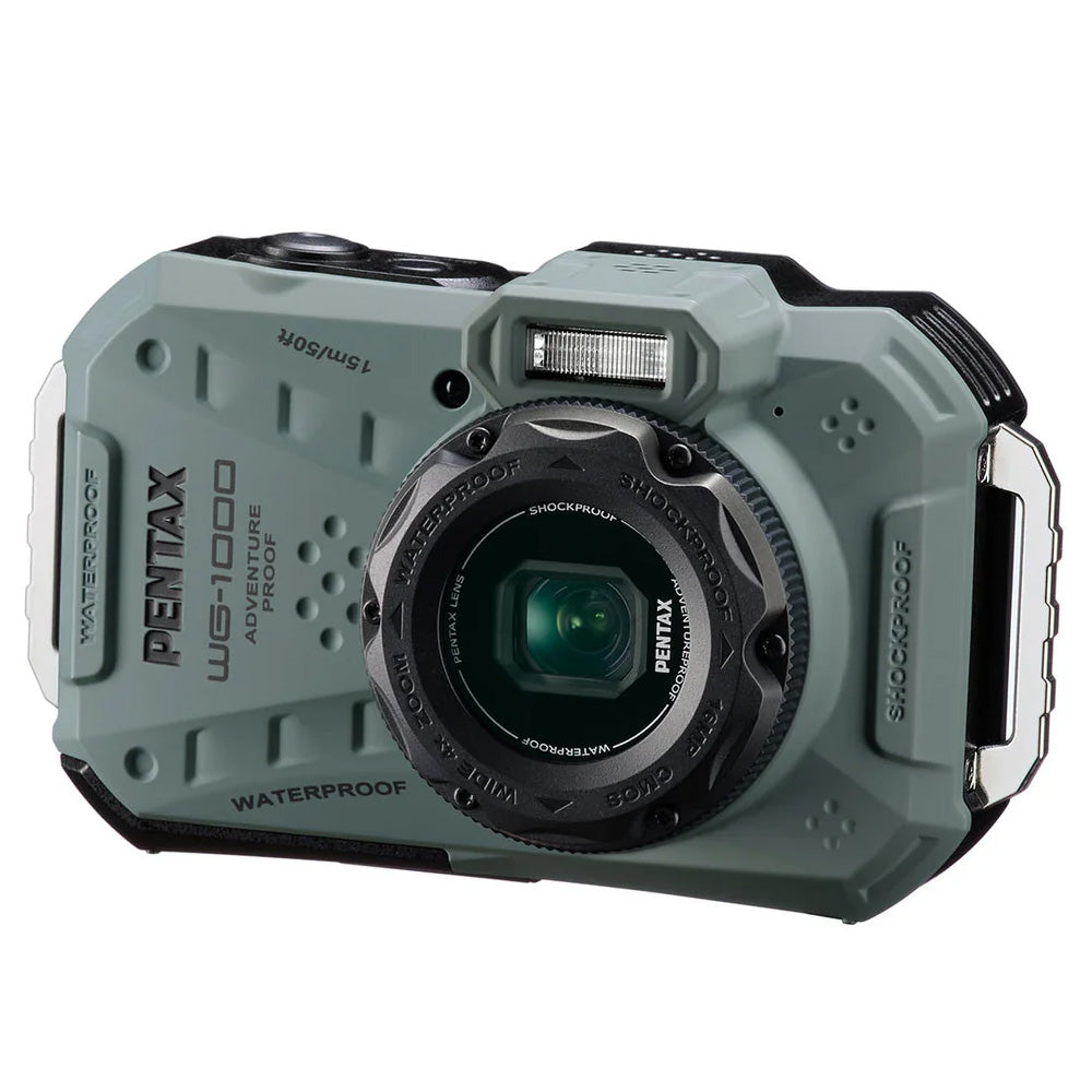 Pentax Wg-1000 16Mp 4x Zoom Tough Compact Camera - Olive