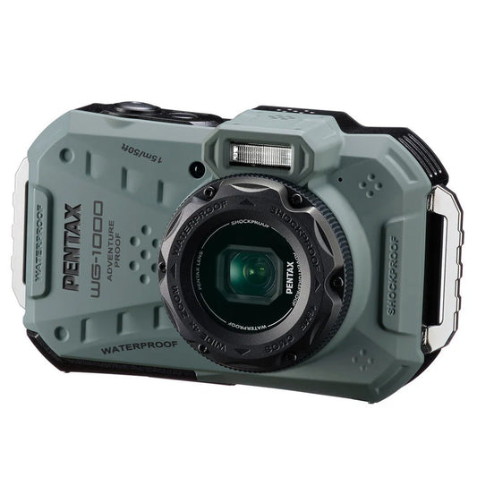 Pentax Wg-1000 16Mp 4x Zoom Tough Compact Camera - Olive
