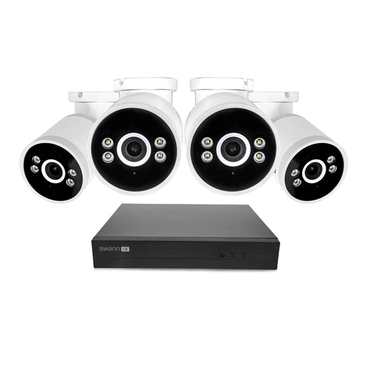 Swann AdvancedX 4K 1Tb 8-Channel Wired PoE Nvr Cctv with 4 Bullet Camera Kit