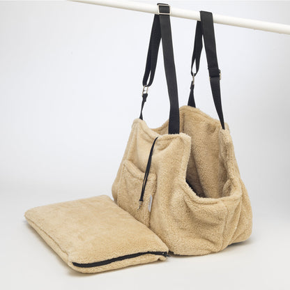 Soho Poms Beige Teddy Bear Dog Carrier