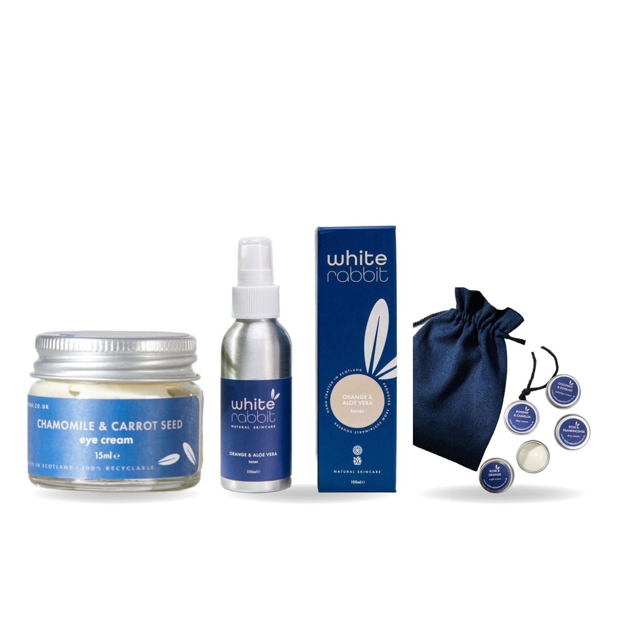 Bright Eyes & Fresh Face Gift Set – White Rabbit Skin Care products together
