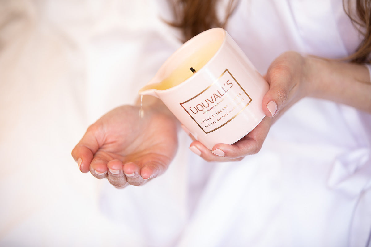 Argan Massage Candle - Vanilla Jasmin & Ginger 180g | Intensely Nourishing and Hydrating Body Treatment – view 2