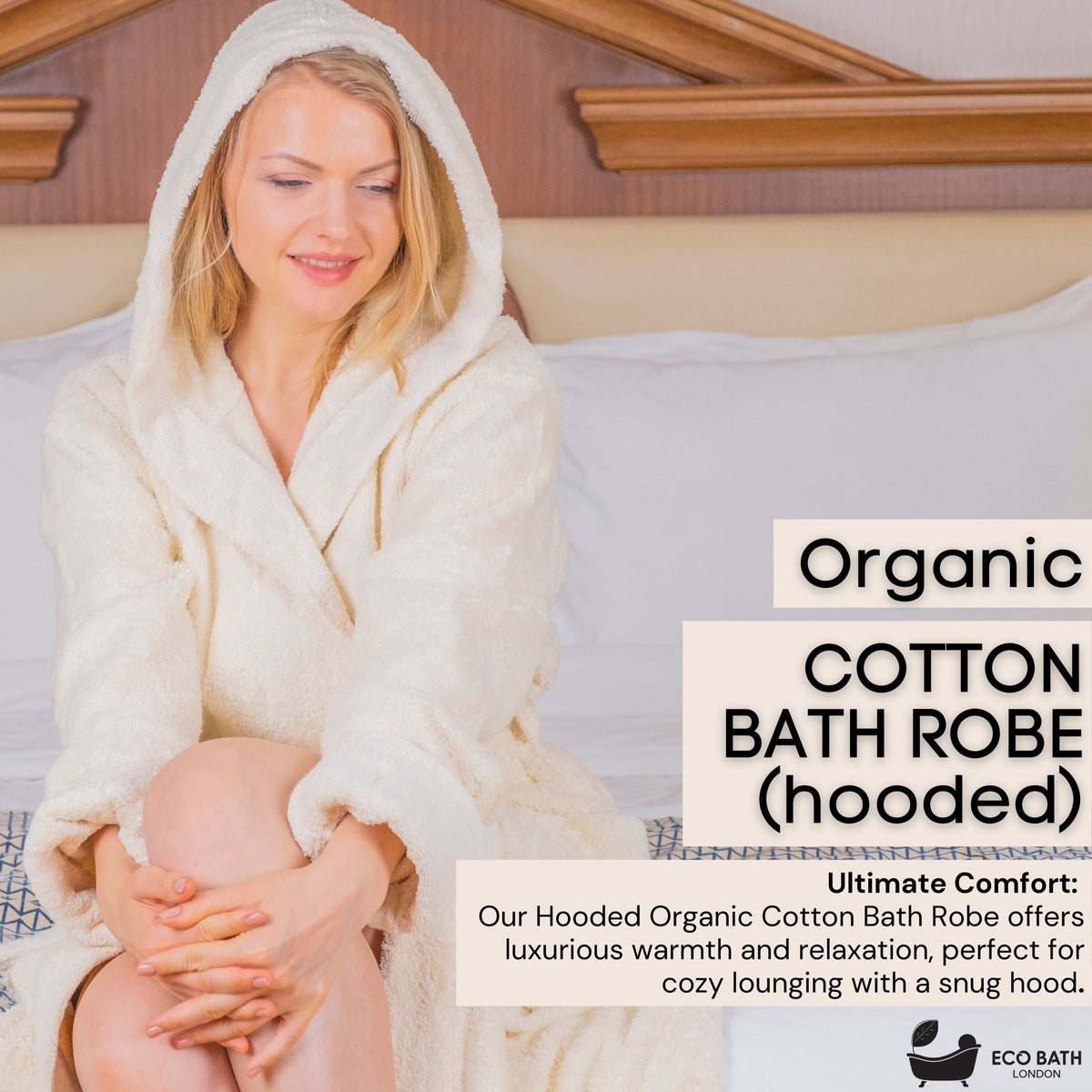 Hooded Organic Cotton Bathrobe
