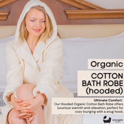 Hooded Organic Cotton Bathrobe