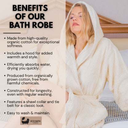 Hooded Organic Cotton Bathrobe