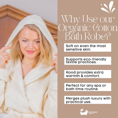 Hooded Organic Cotton Bathrobe