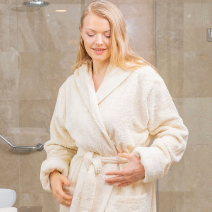 Organic Cotton Bathrobe - Hooded or Shawl Collar