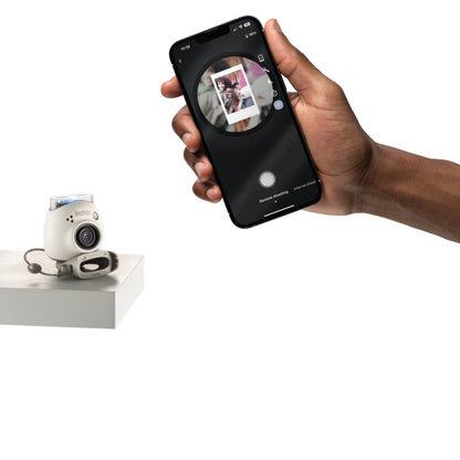 Fujifilm Instax PAL Digital Camera with Link Wide Printer Bundle - Ash White