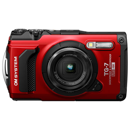 Om System Tg-7 12Mp 4x Zoom Tough Compact Camera - Red & Black – view 2