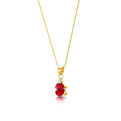 Poppy Teardrop Pendant Necklace – view 2