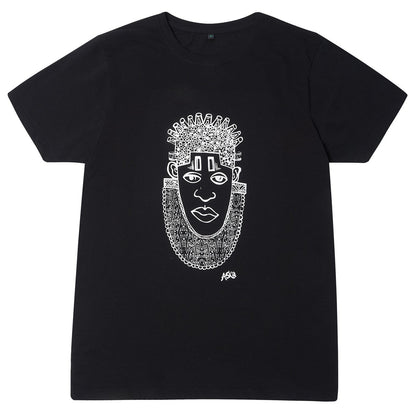 IDIA ART EARTH POSITIVE TEE- WHITE ON BLACK