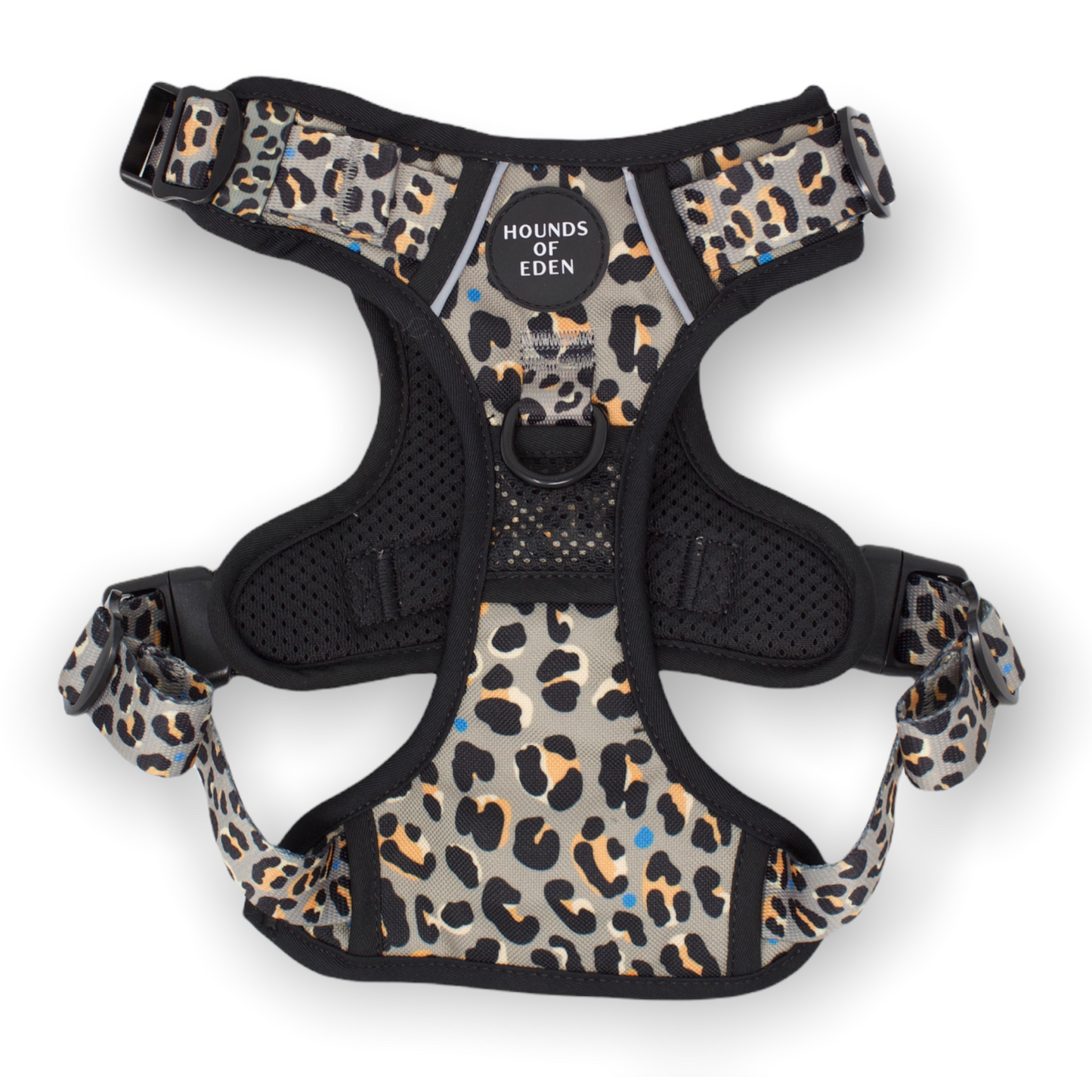 Supaw Strong™ Steel Leopard Khaki/Grey Dog Harness, Collar & Lead