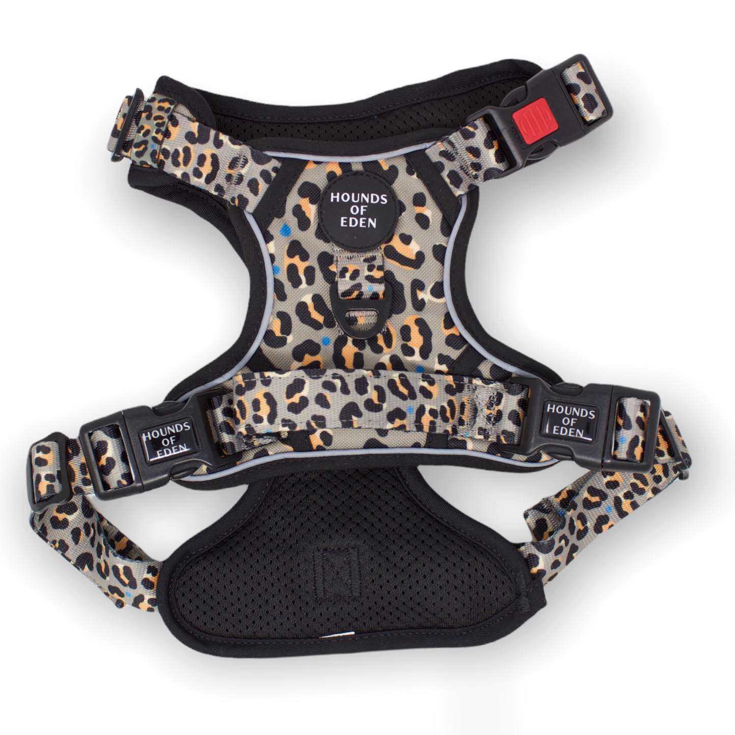 Supaw Strong™ Steel Leopard Khaki/Grey Dog Harness, Collar & Lead