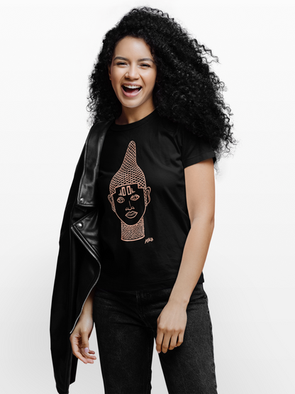 IYOBA ART EARTH POSITIVE-ROSEGOLD ON BLACK