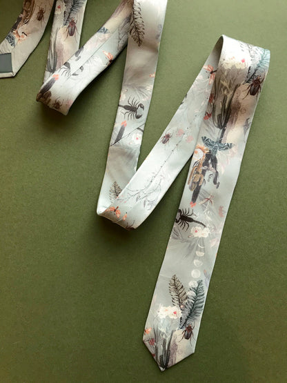 Sage Green Silk Tie, 'Mirage' Men's Luxury Tie in Sage Green – view 3