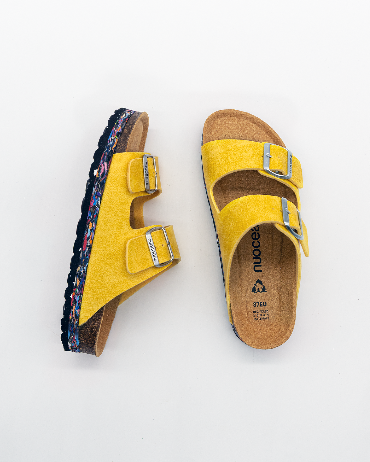 Yuzu Recycled Vegan Leather Sandal - Yellow – view 2
