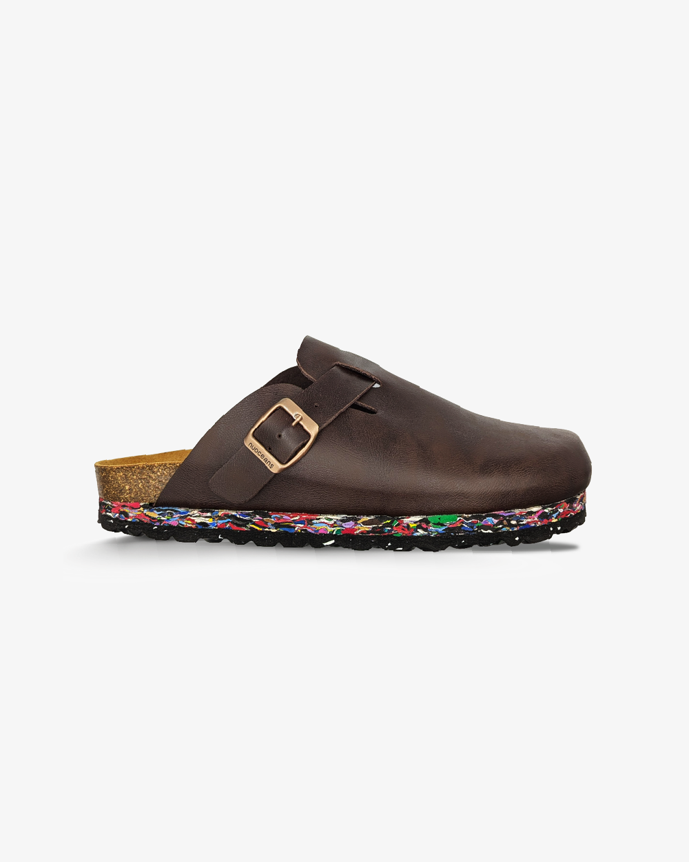 Truffle Recycled Vegan Leather Clog - Dark Brown