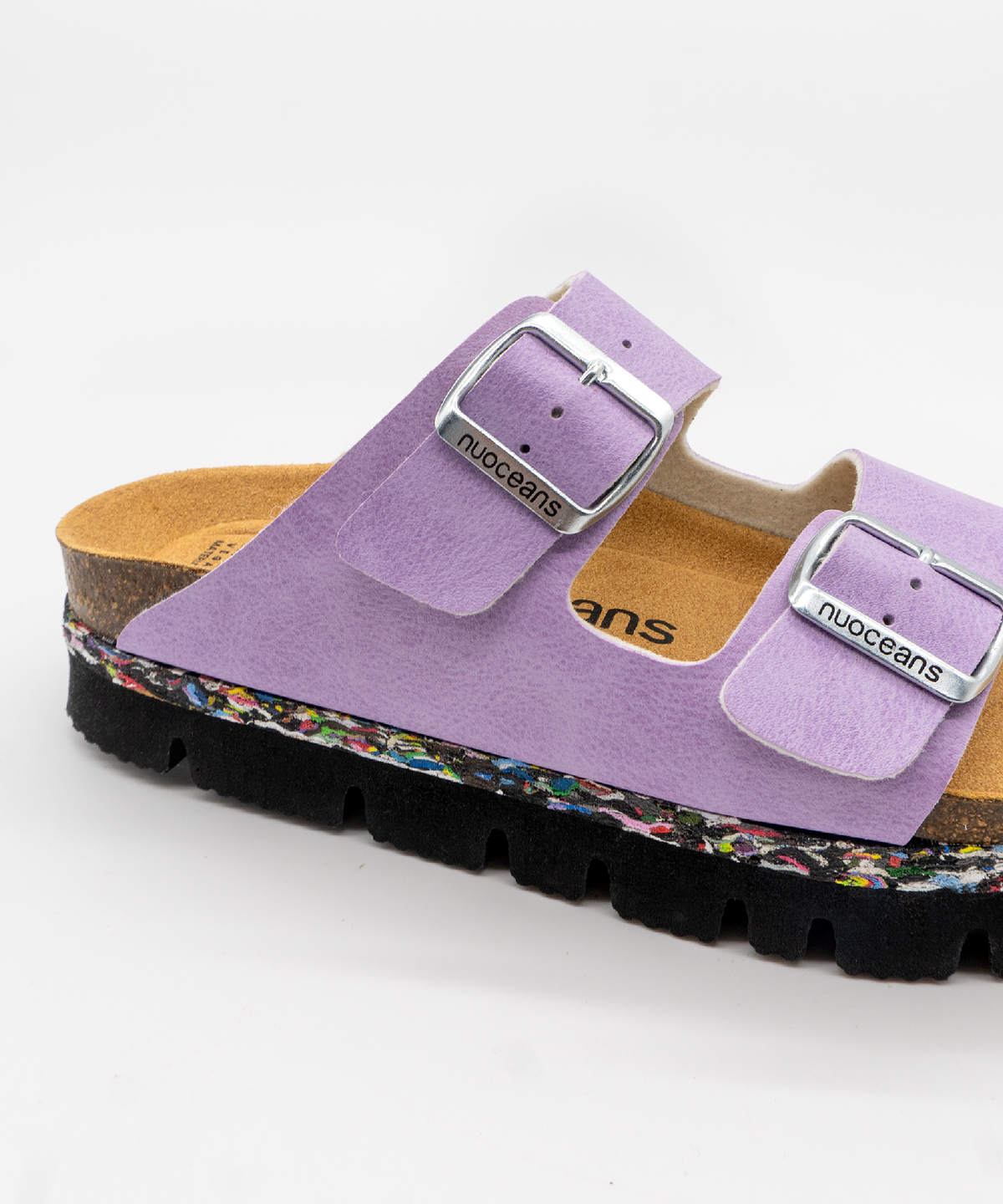 Lila Recycled Vegan Leather Platform Sandal - Lilac – view 4
