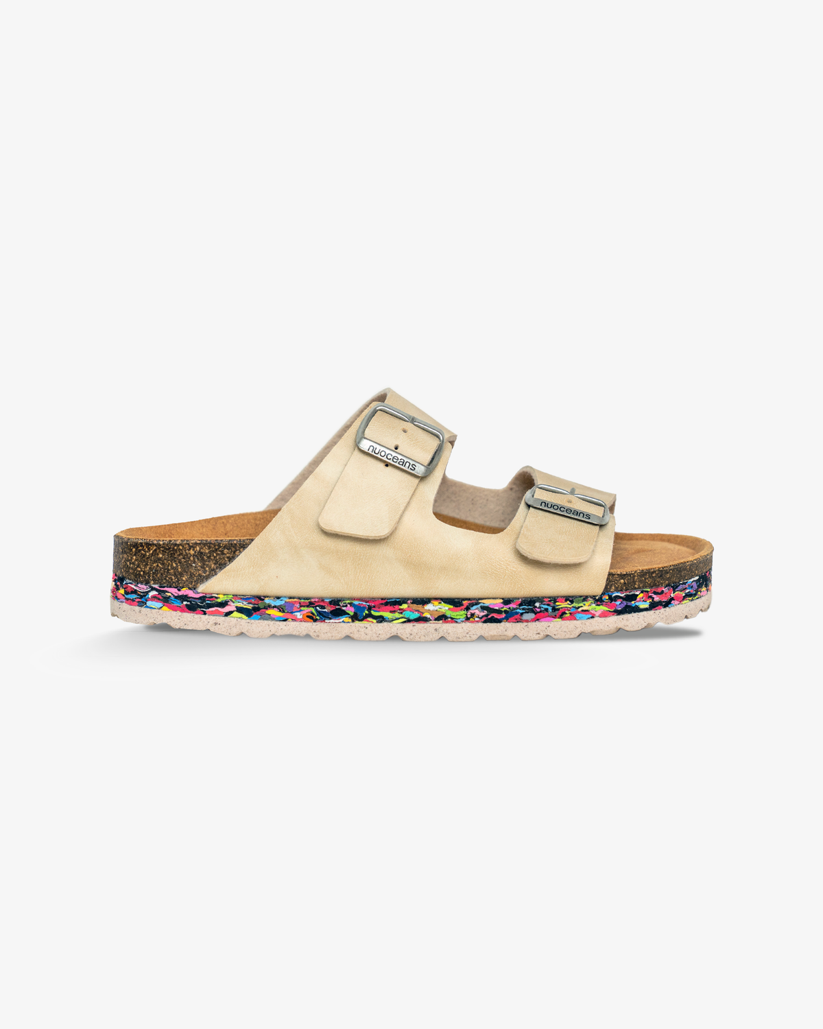 Pebble Recycled Vegan Leather Sandal - Beige