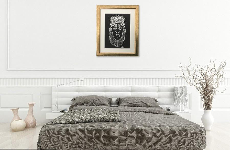 IDIA Ancient African Inspired A3 Giclée Art Print in Black