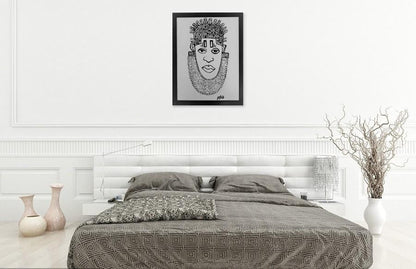 IDIA Ancient African Inspired A3 Giclée Art Print in White