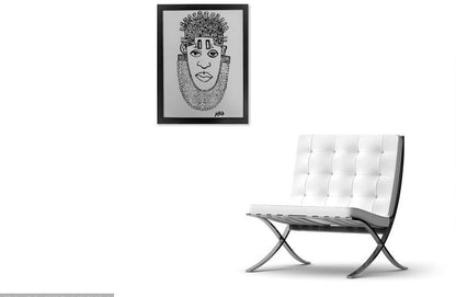 IDIA Ancient African Inspired A3 Giclée Art Print in White